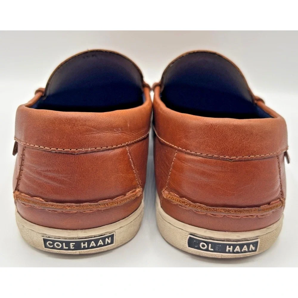 Cole Haan Men's Cognac Leather Penny Loafers Sneaker Slip On Shoes Size 13